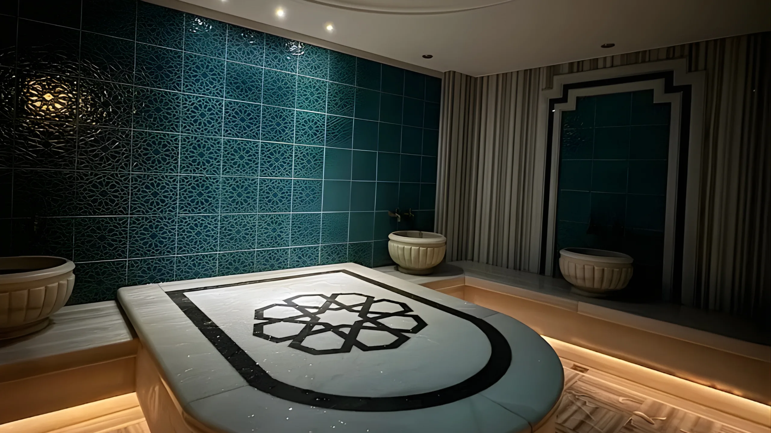 Bright and clean interior of Sultan Selim Hamam, offering an authentic Turkish bath experience in Fatih district. Bright and clean interior of Sultan Selim Hamam, offering an authentic Turkish bath experience in Fatih district.